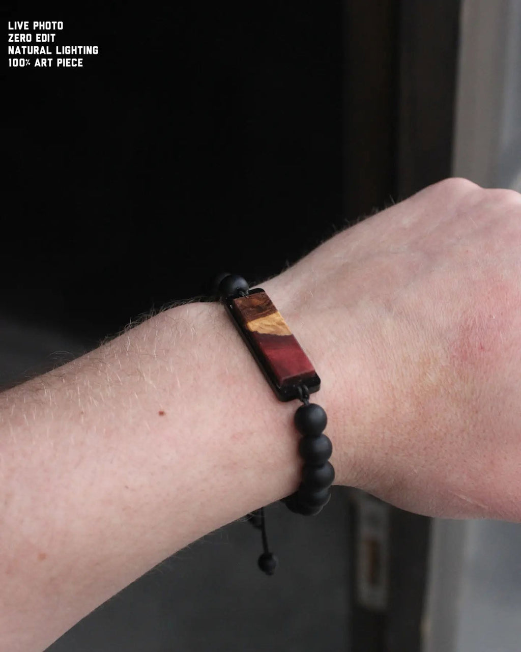Olive Wood & Resin Bracelet by Me Art