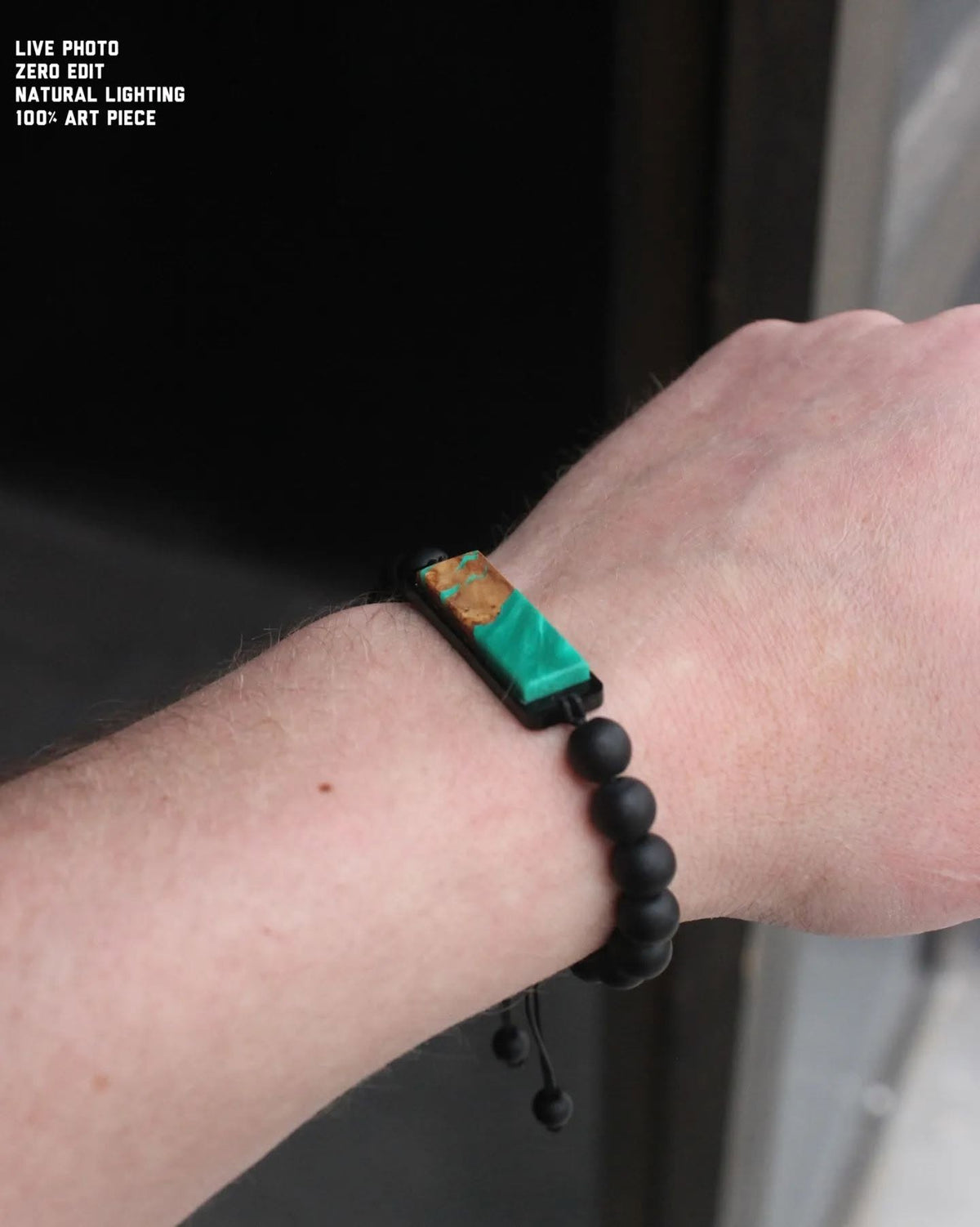Olive Wood & Resin Bracelet by Me Art