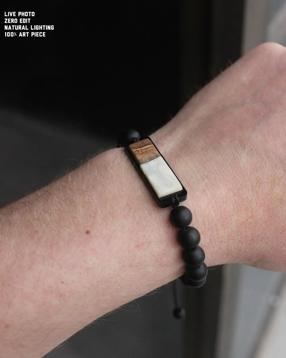 Olive Wood & Resin Bracelet by Me Art