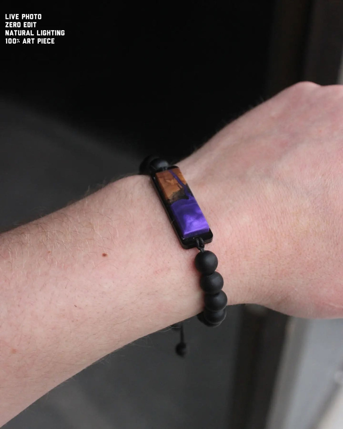 Olive Wood & Resin Bracelet by Me Art